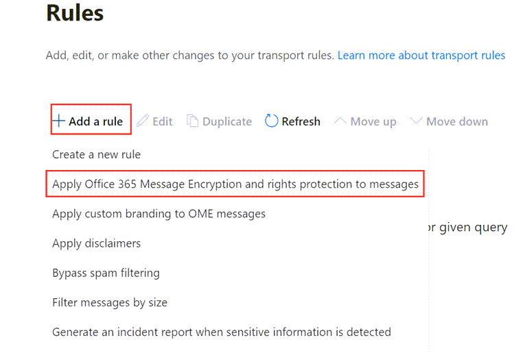 Mail Flow Rule
