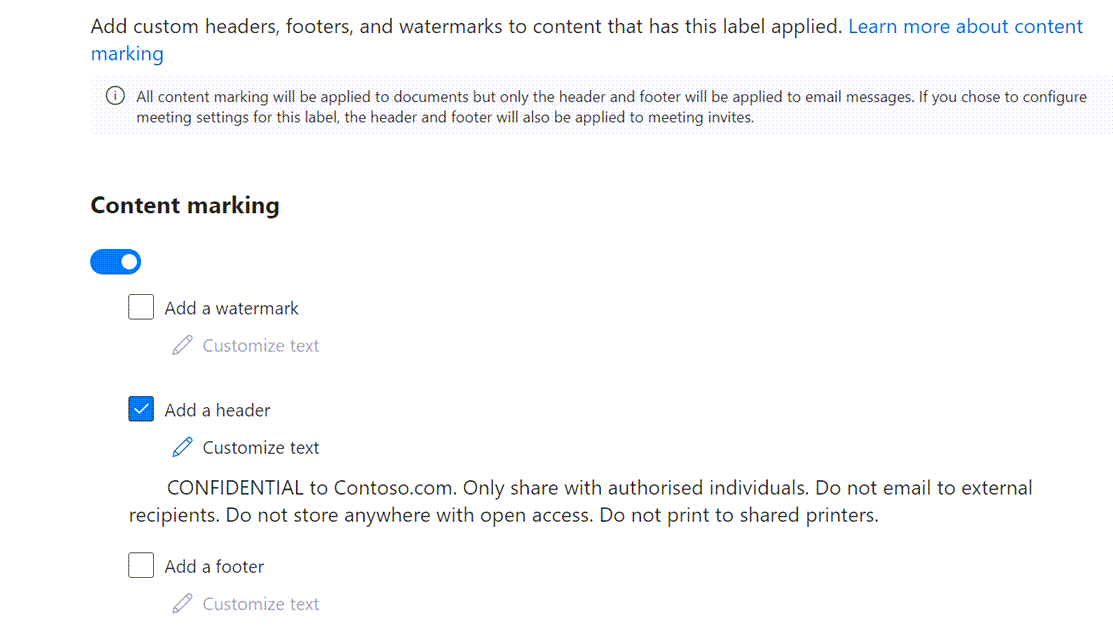 Content Marking